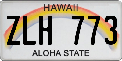 HI license plate ZLH773
