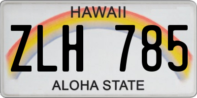 HI license plate ZLH785