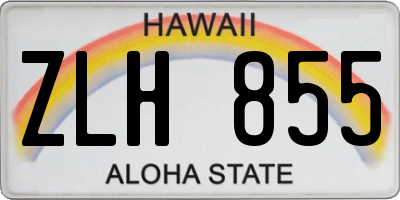 HI license plate ZLH855