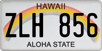 HI license plate ZLH856