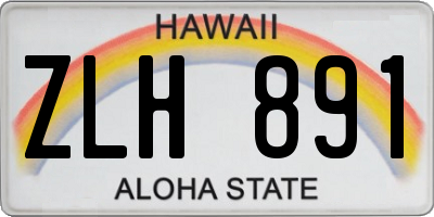 HI license plate ZLH891