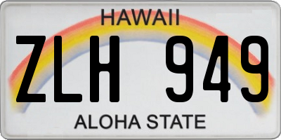 HI license plate ZLH949