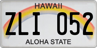 HI license plate ZLI052
