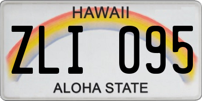 HI license plate ZLI095