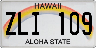 HI license plate ZLI109