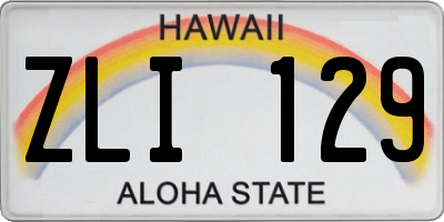 HI license plate ZLI129
