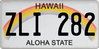 HI license plate ZLI282