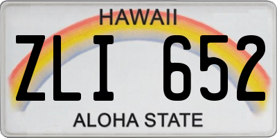 HI license plate ZLI652