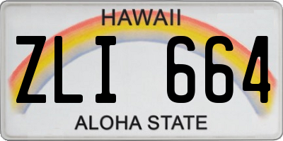 HI license plate ZLI664