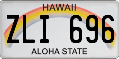 HI license plate ZLI696