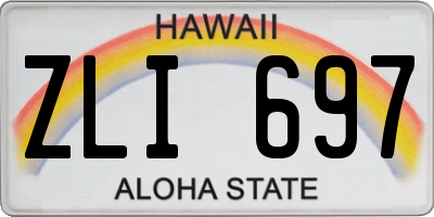 HI license plate ZLI697