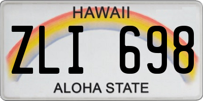 HI license plate ZLI698