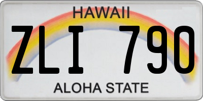 HI license plate ZLI790