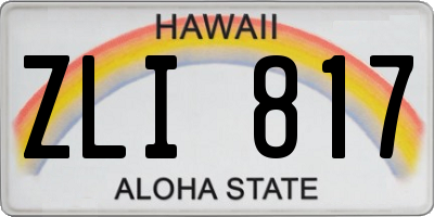 HI license plate ZLI817