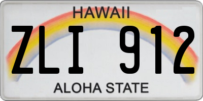 HI license plate ZLI912