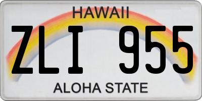 HI license plate ZLI955