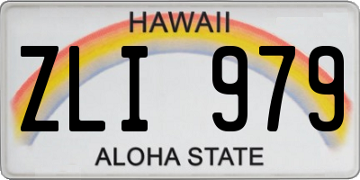 HI license plate ZLI979