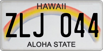HI license plate ZLJ044