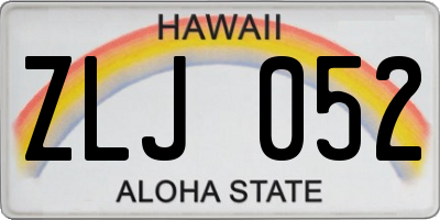 HI license plate ZLJ052