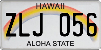 HI license plate ZLJ056