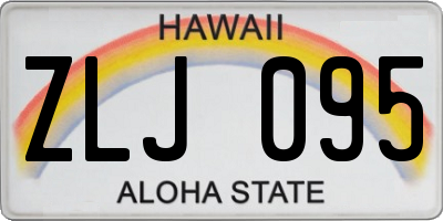 HI license plate ZLJ095