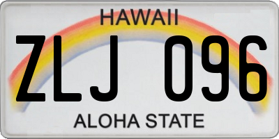 HI license plate ZLJ096