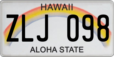 HI license plate ZLJ098
