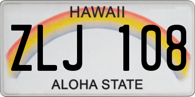 HI license plate ZLJ108