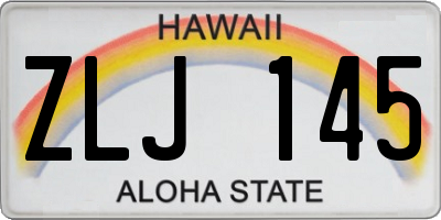 HI license plate ZLJ145