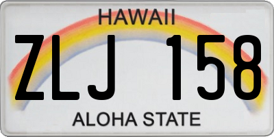 HI license plate ZLJ158