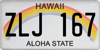 HI license plate ZLJ167