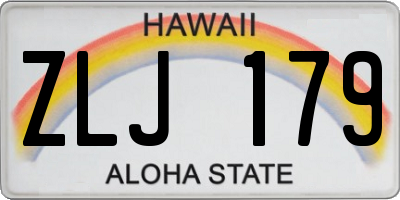 HI license plate ZLJ179