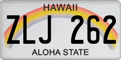 HI license plate ZLJ262