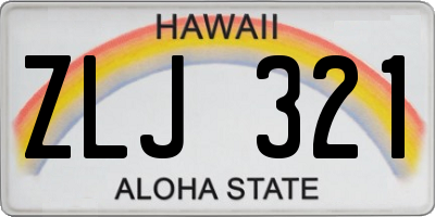 HI license plate ZLJ321