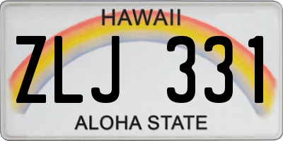 HI license plate ZLJ331