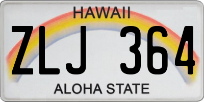 HI license plate ZLJ364