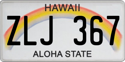 HI license plate ZLJ367
