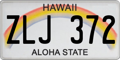 HI license plate ZLJ372
