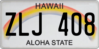 HI license plate ZLJ408