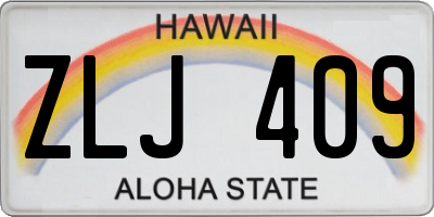 HI license plate ZLJ409
