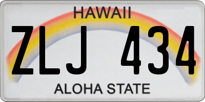 HI license plate ZLJ434