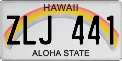 HI license plate ZLJ441