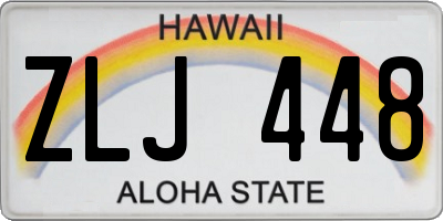 HI license plate ZLJ448