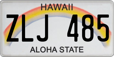 HI license plate ZLJ485