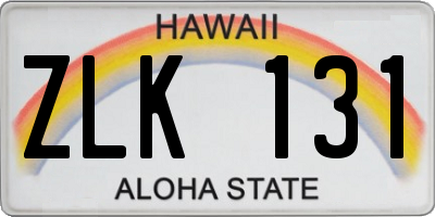 HI license plate ZLK131