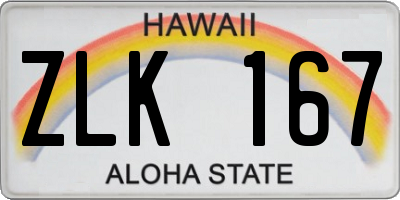 HI license plate ZLK167