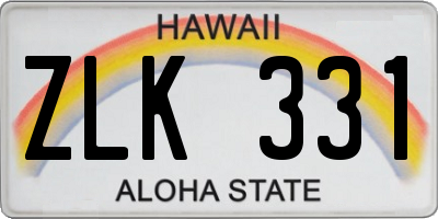 HI license plate ZLK331
