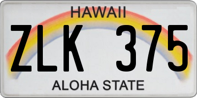 HI license plate ZLK375