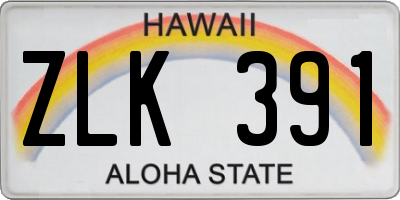 HI license plate ZLK391