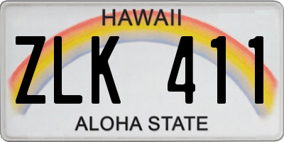 HI license plate ZLK411